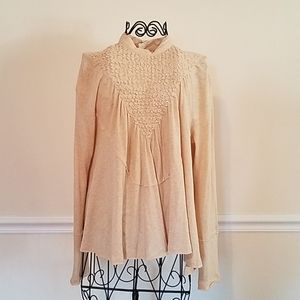 Women's Free People Victorian beige turtleneck